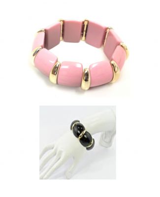 Bracelet acrylique glossy sur fil elastic